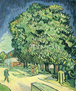 Blossoming chestnut tree